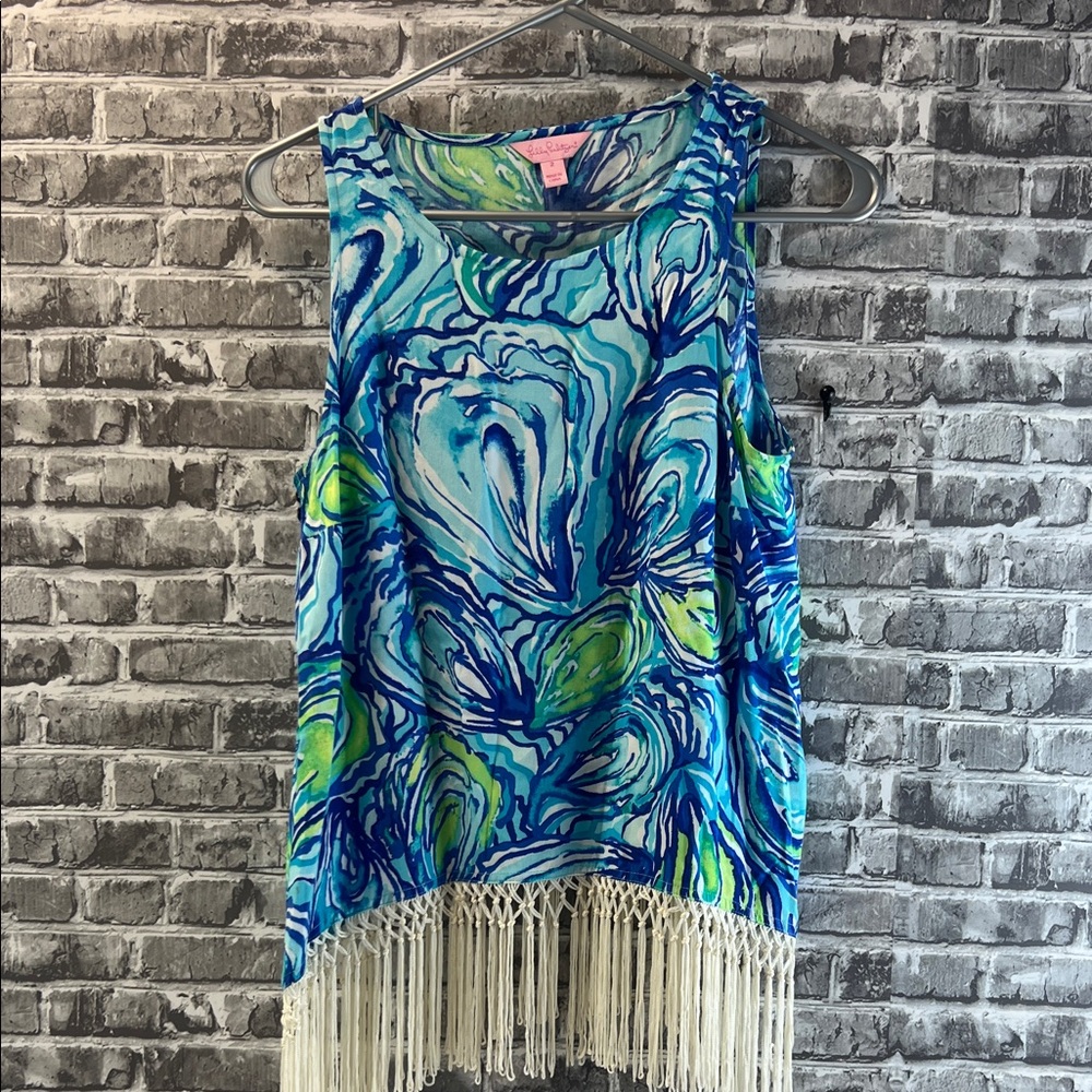 Lilly Pulitzer Tank Top‎ with Fringe